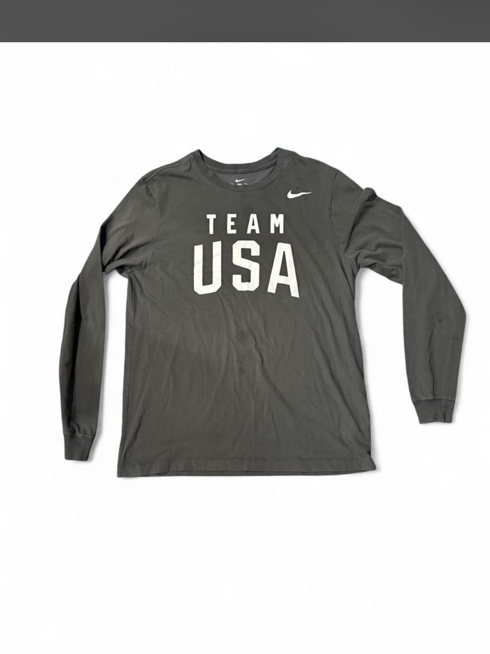 Nike Team USA Long Sleeve Shirt - Charcoal Gray
